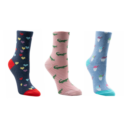 Three Pack Assorted Women's Socks