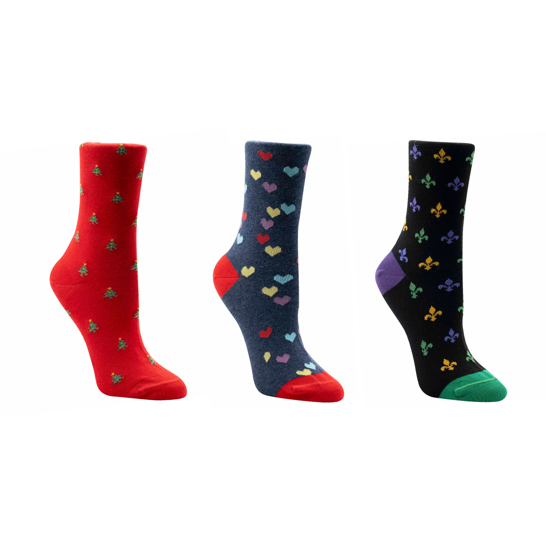 Three Pack Assorted Women's Socks