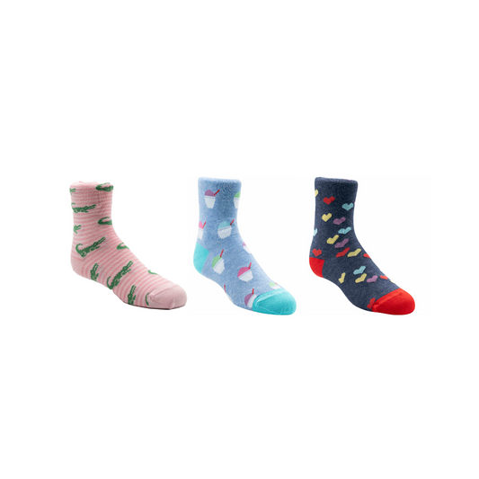 Three Pack Assorted Toddlers Socks
