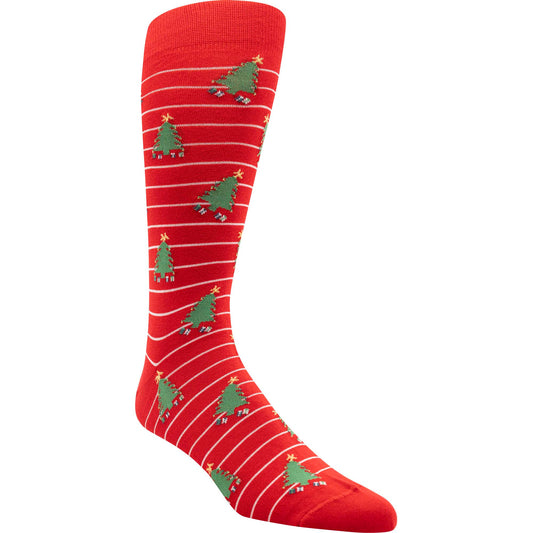 Striped Christmas Tree Sock