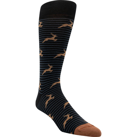 Leaping Deer Stripe Sock