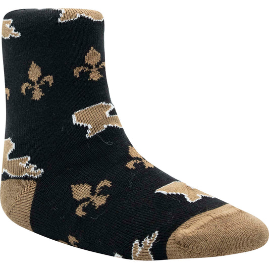 Toddlers' Black and Gold LA State Sock