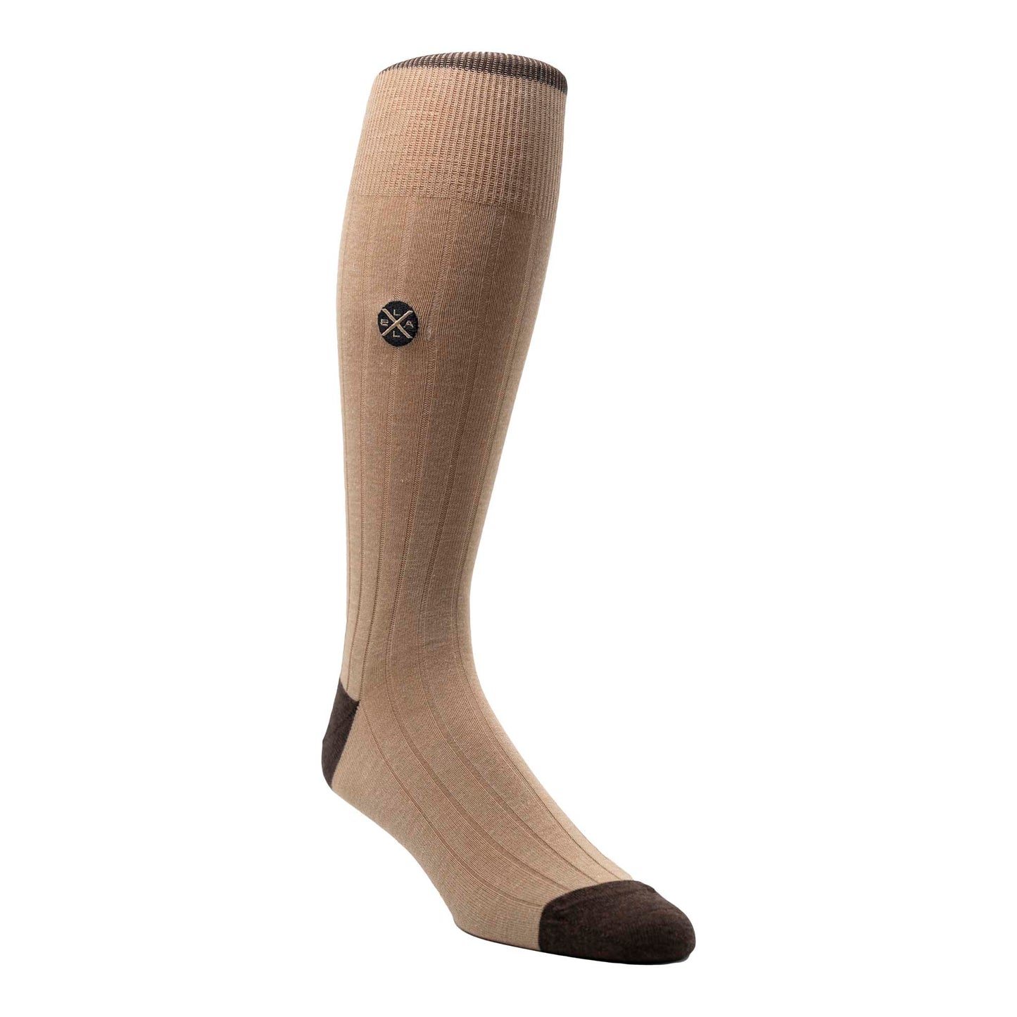 Solid Rib Crew Sock