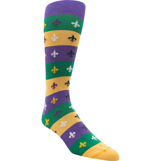 Mardi Gras Fleur-de-Lis Sock