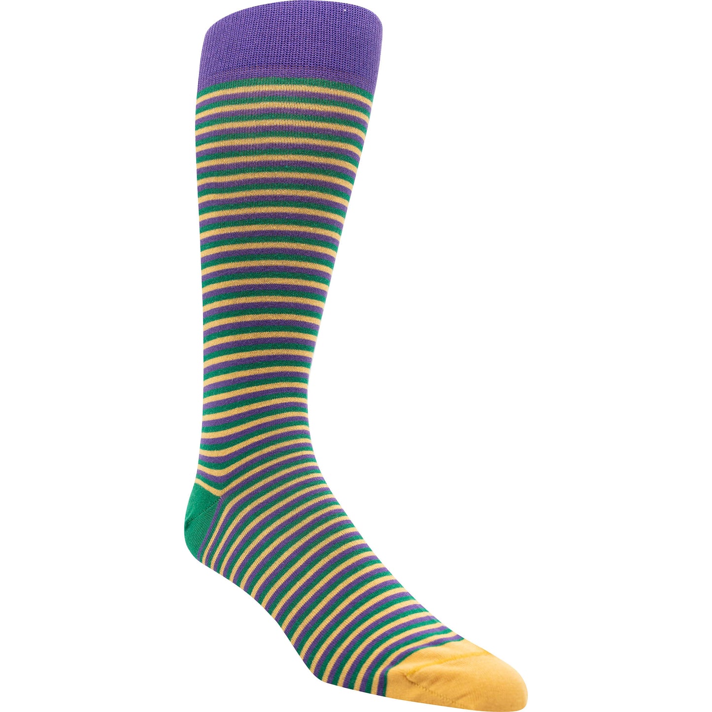 Mardi Gras Mini Stripe Sock