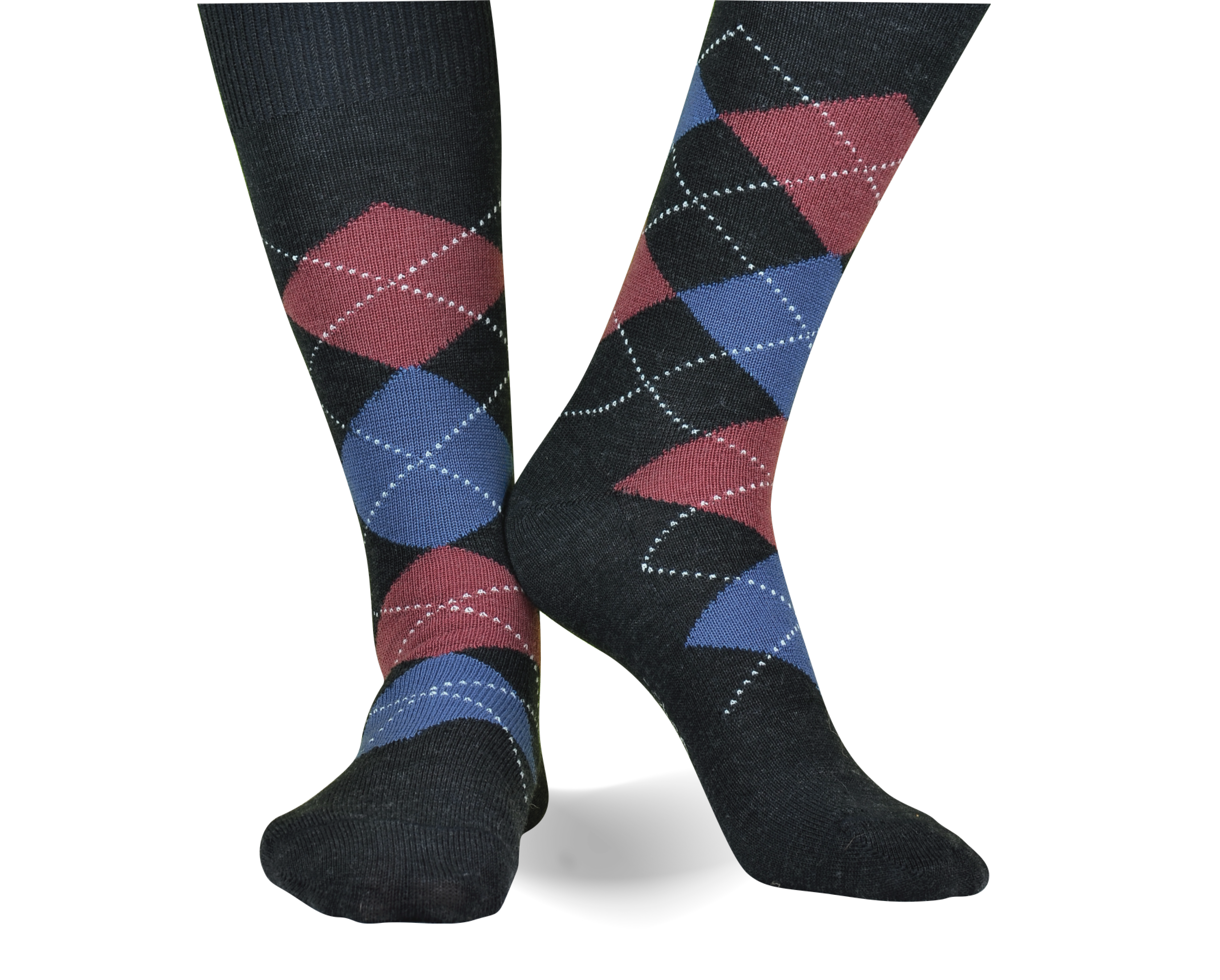 Classic Argyle Byford Dress Socks | Superwash Merino Wool | Premium Quality | Ell & Atty Charcoal-Red-Blue / Mid-Calf Classic Argyle Byford Dress Socks | Superwash Merino Wool | Premium Quality | Ell & Atty Charcoal-Red-Blue / Mid-Calf