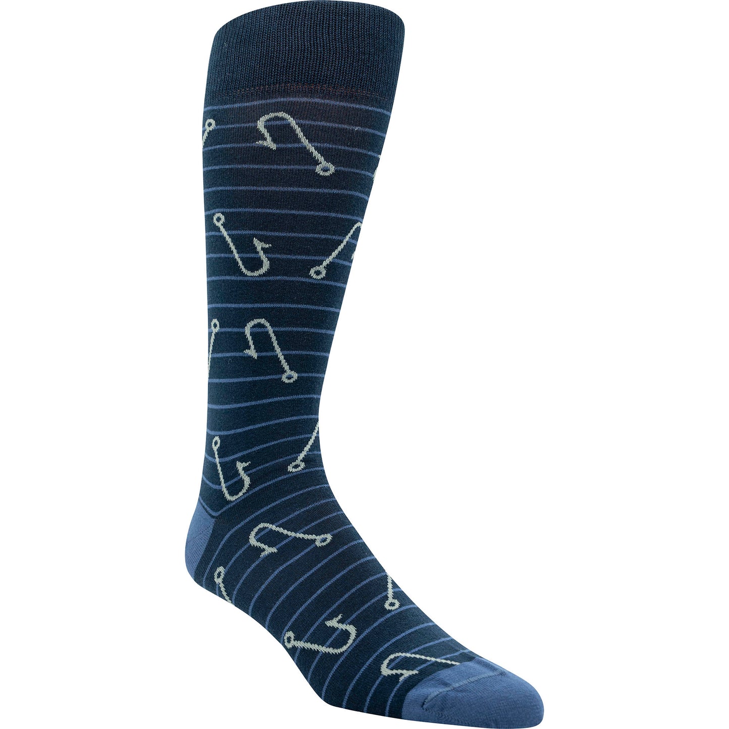 Fish Hook Stripe Sock