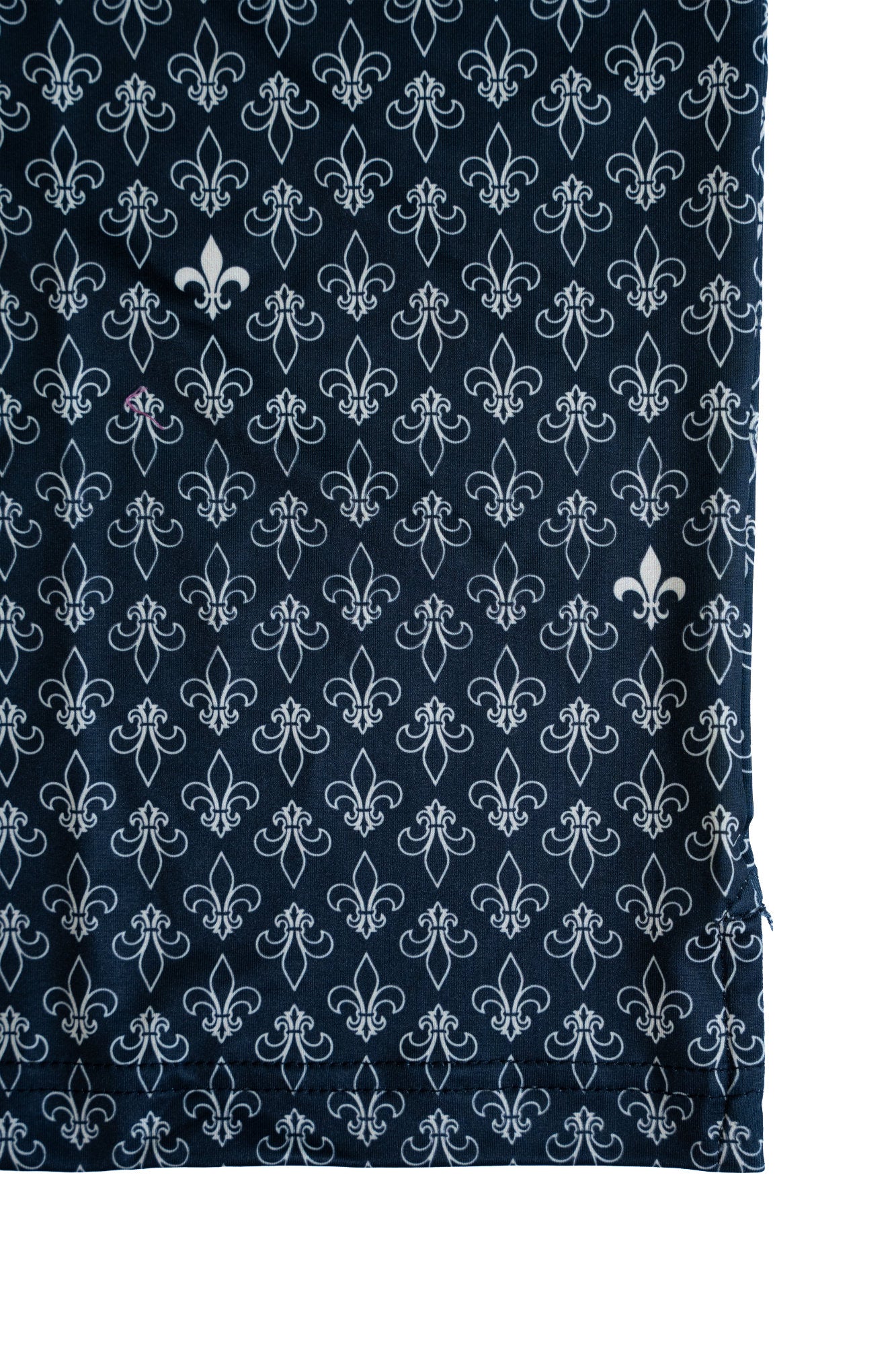 Black & Gold Fleur De Lis Printed Polo
