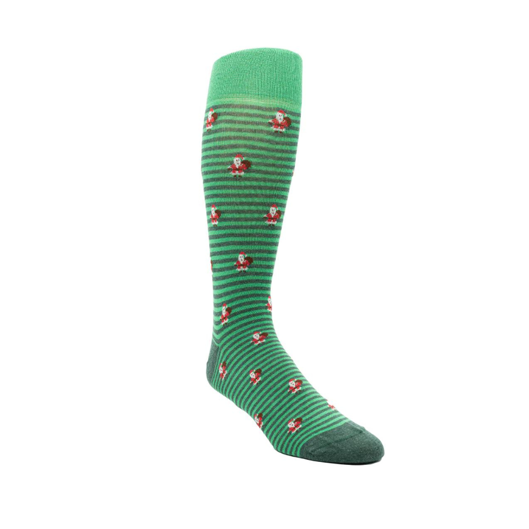 Jolly Striped Santa Sock